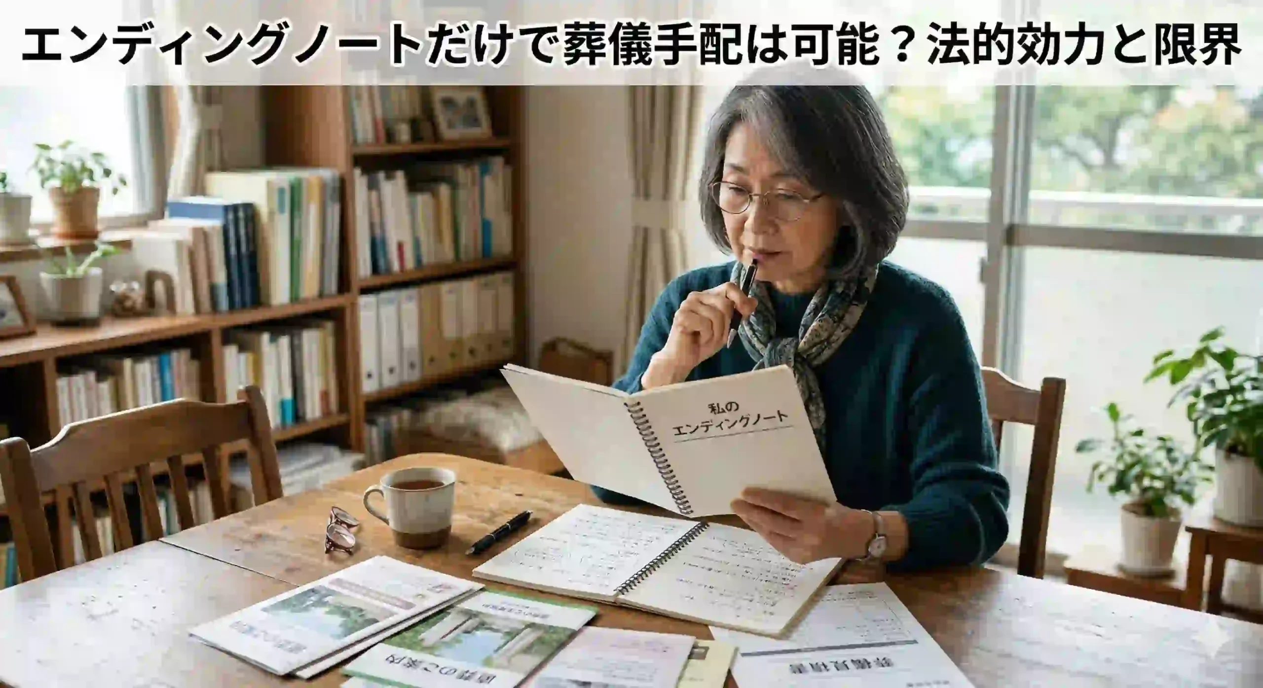 エンディングノートだけで葬儀手配は可能？法的効力と限界