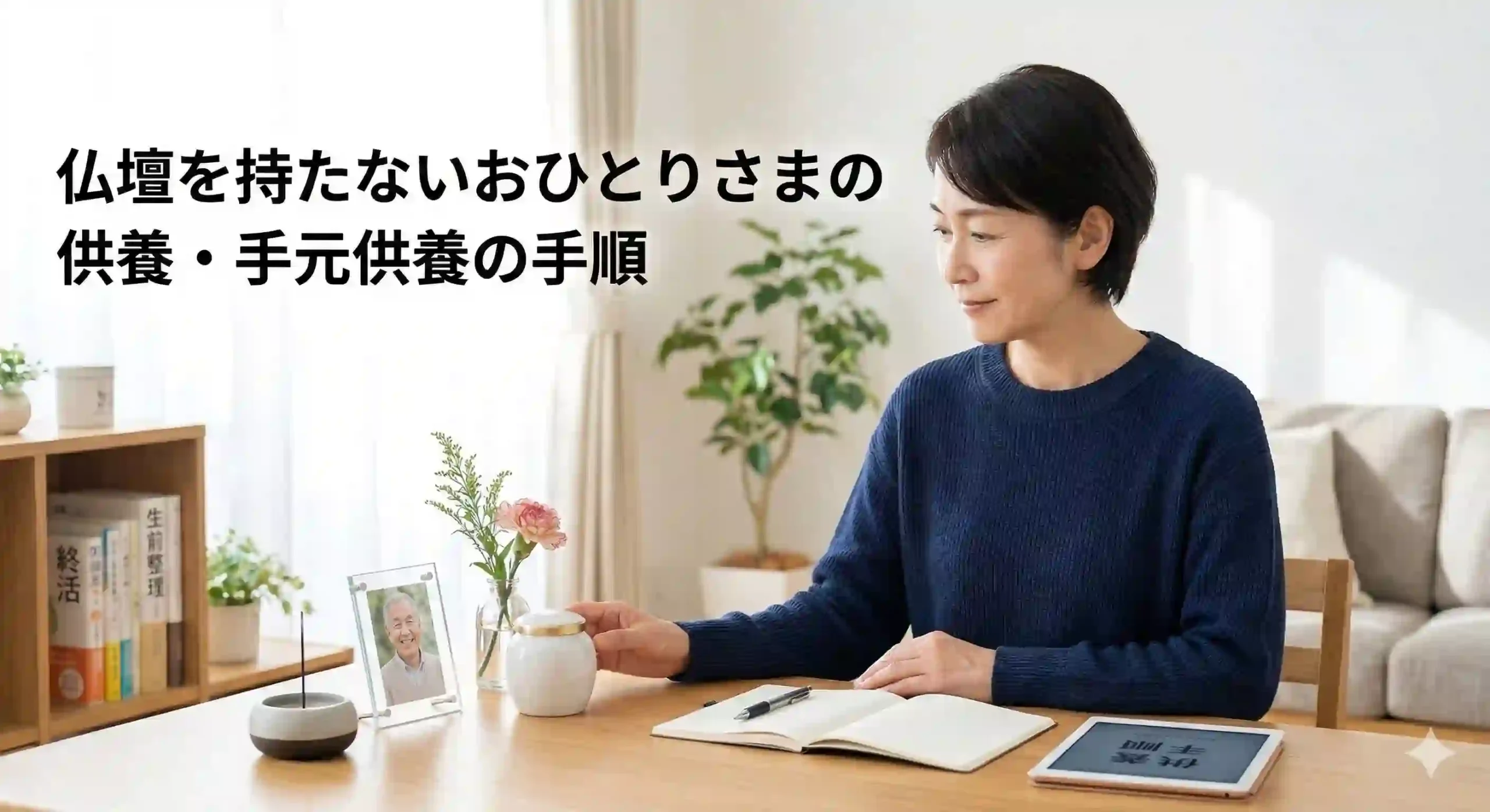 仏壇を持たないおひとりさまの供養・手元供養の手順