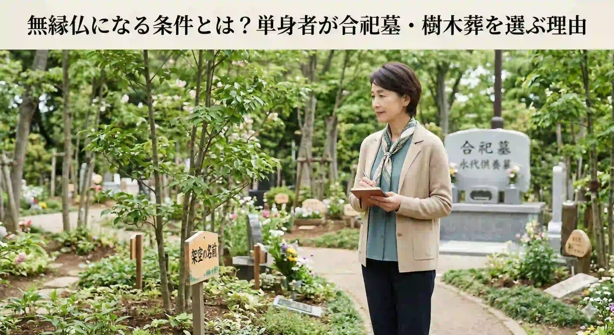 無縁仏になる条件とは？単身者が合祀墓・樹木葬を選ぶ理由