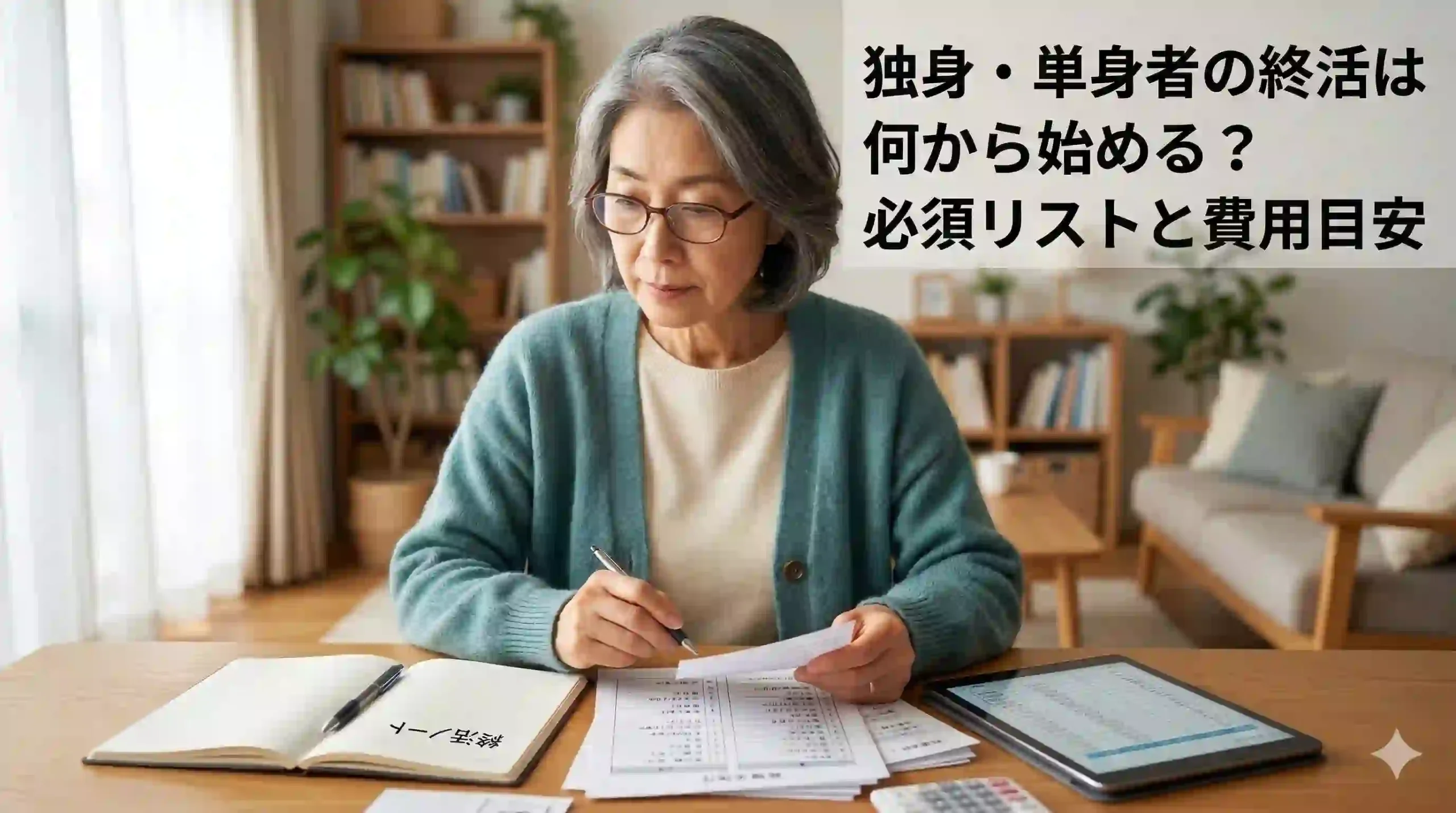 独身・単身者の終活は何から始める？必須リストと費用目安
