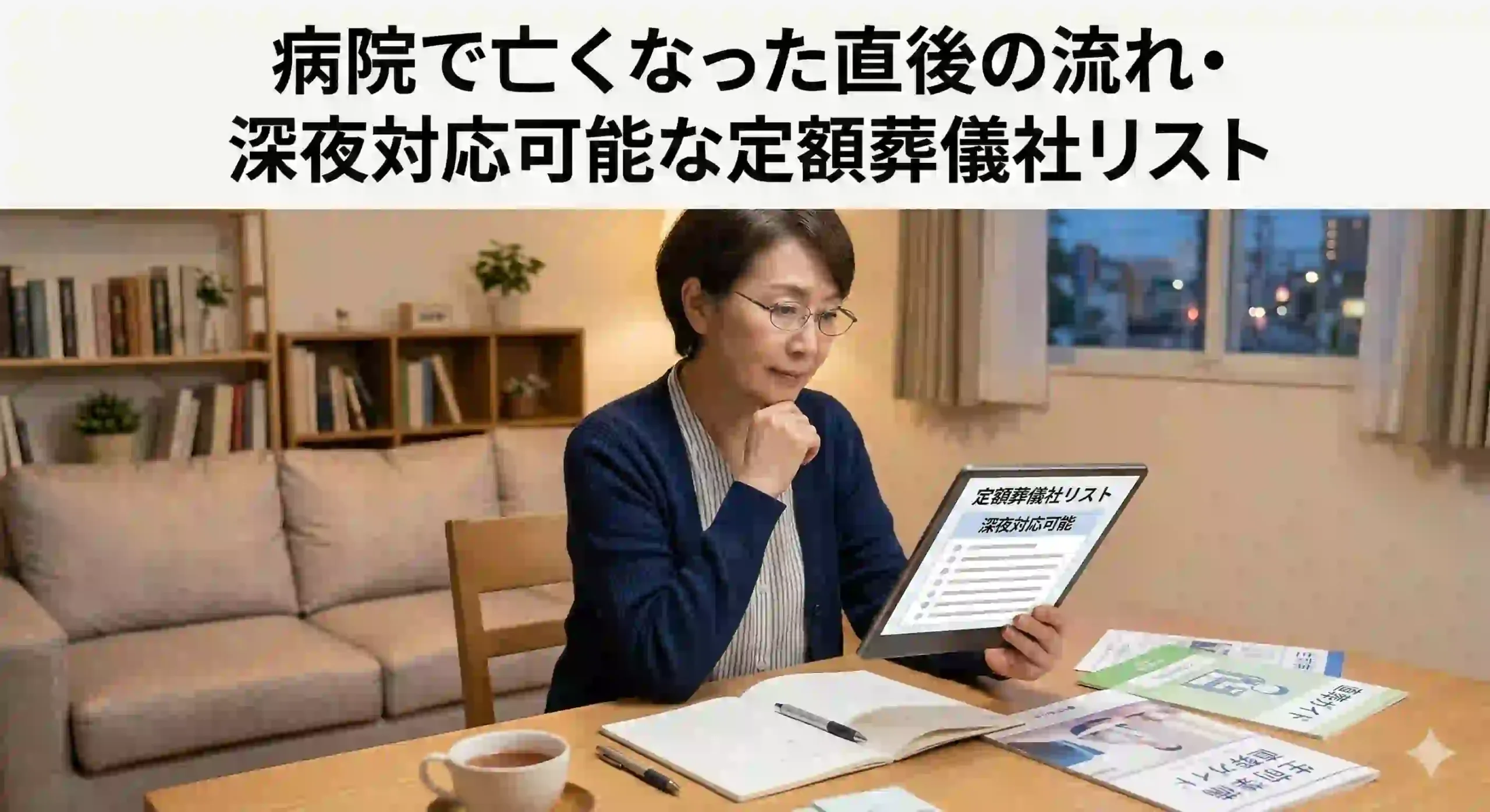 病院で亡くなった直後の流れ・深夜対応可能な定額葬儀社リスト