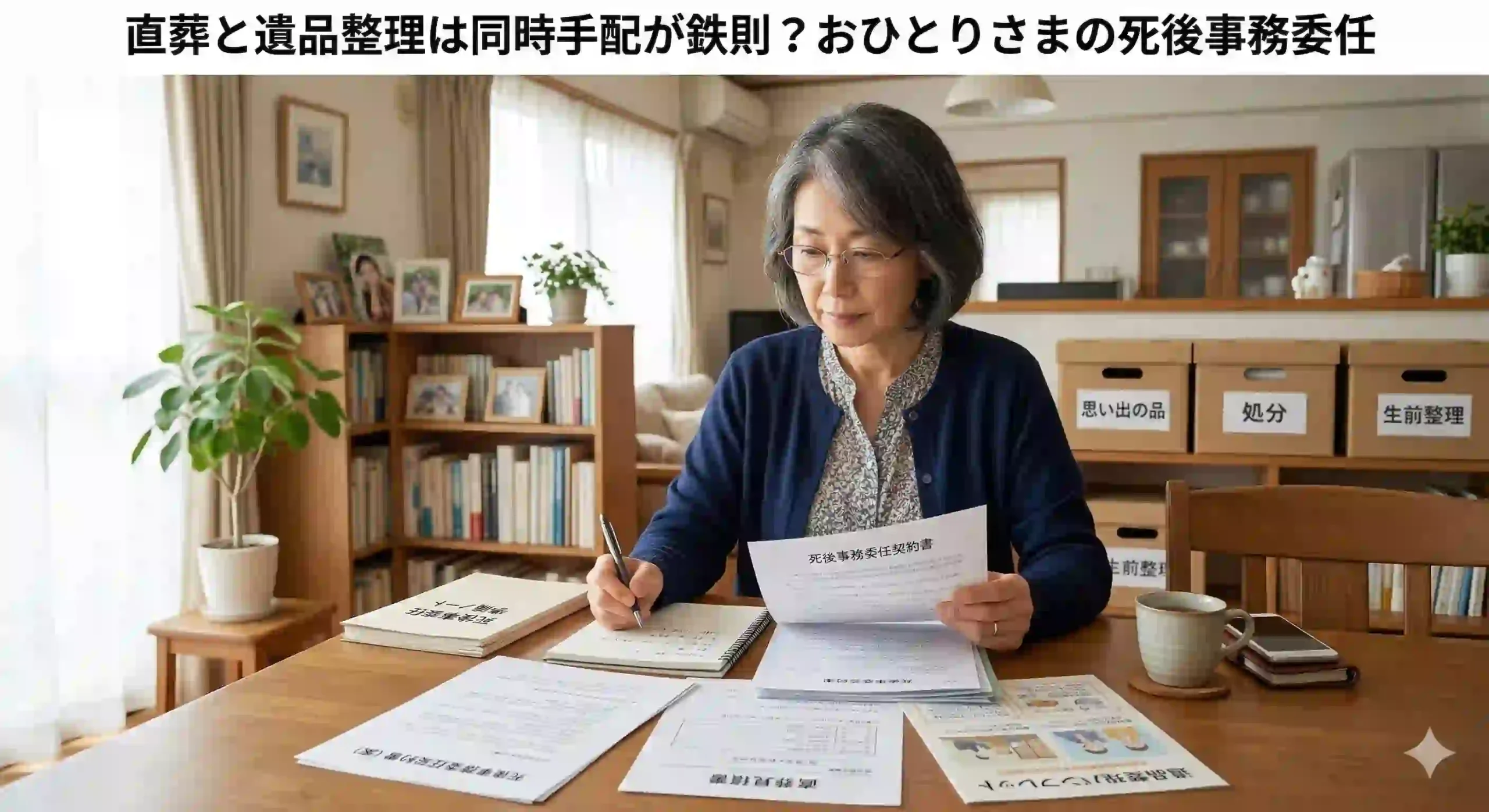 直葬と遺品整理は同時手配が鉄則？おひとりさまの死後事務委任