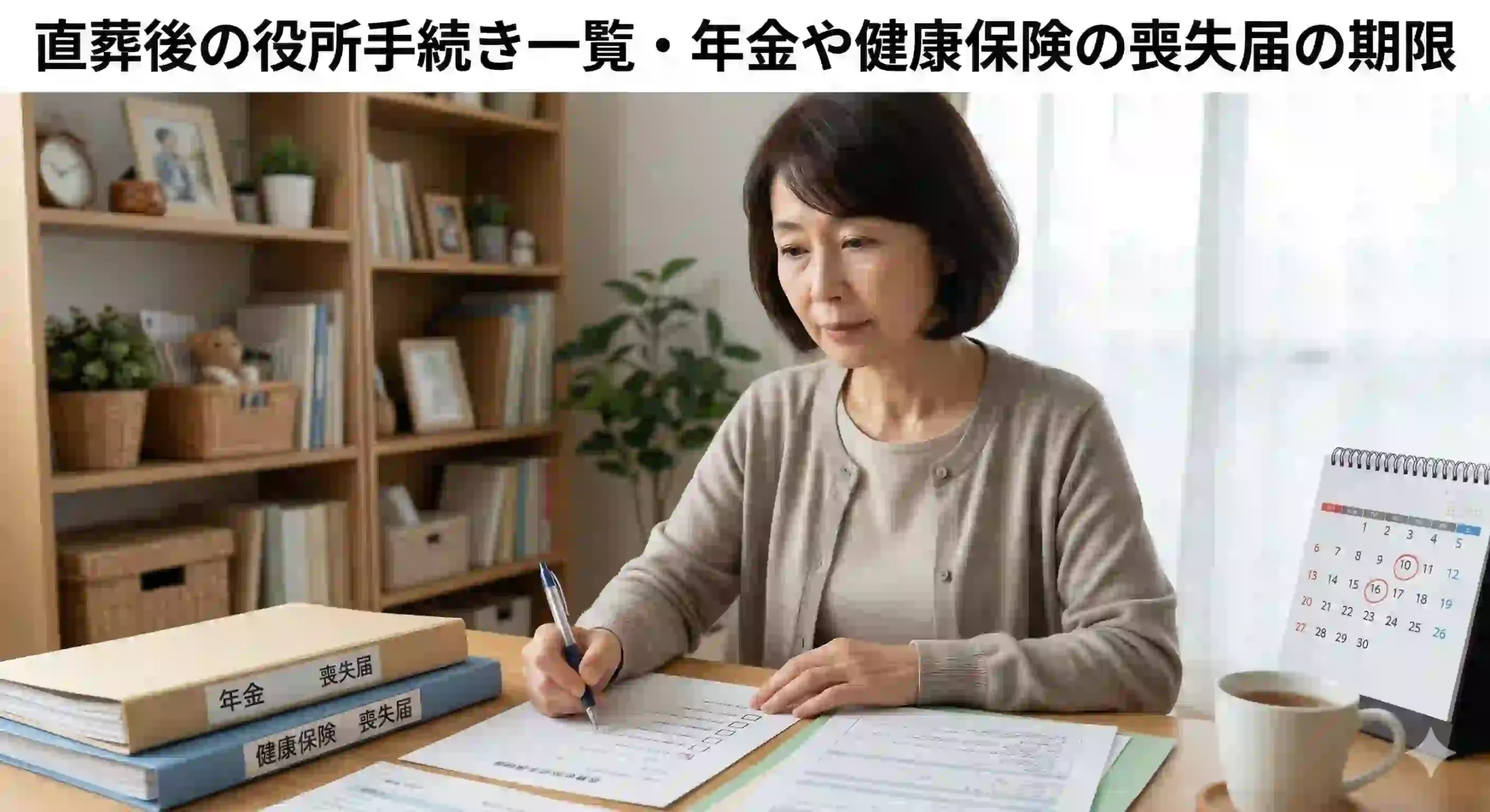 直葬後の役所手続き一覧・年金や健康保険の喪失届の期限