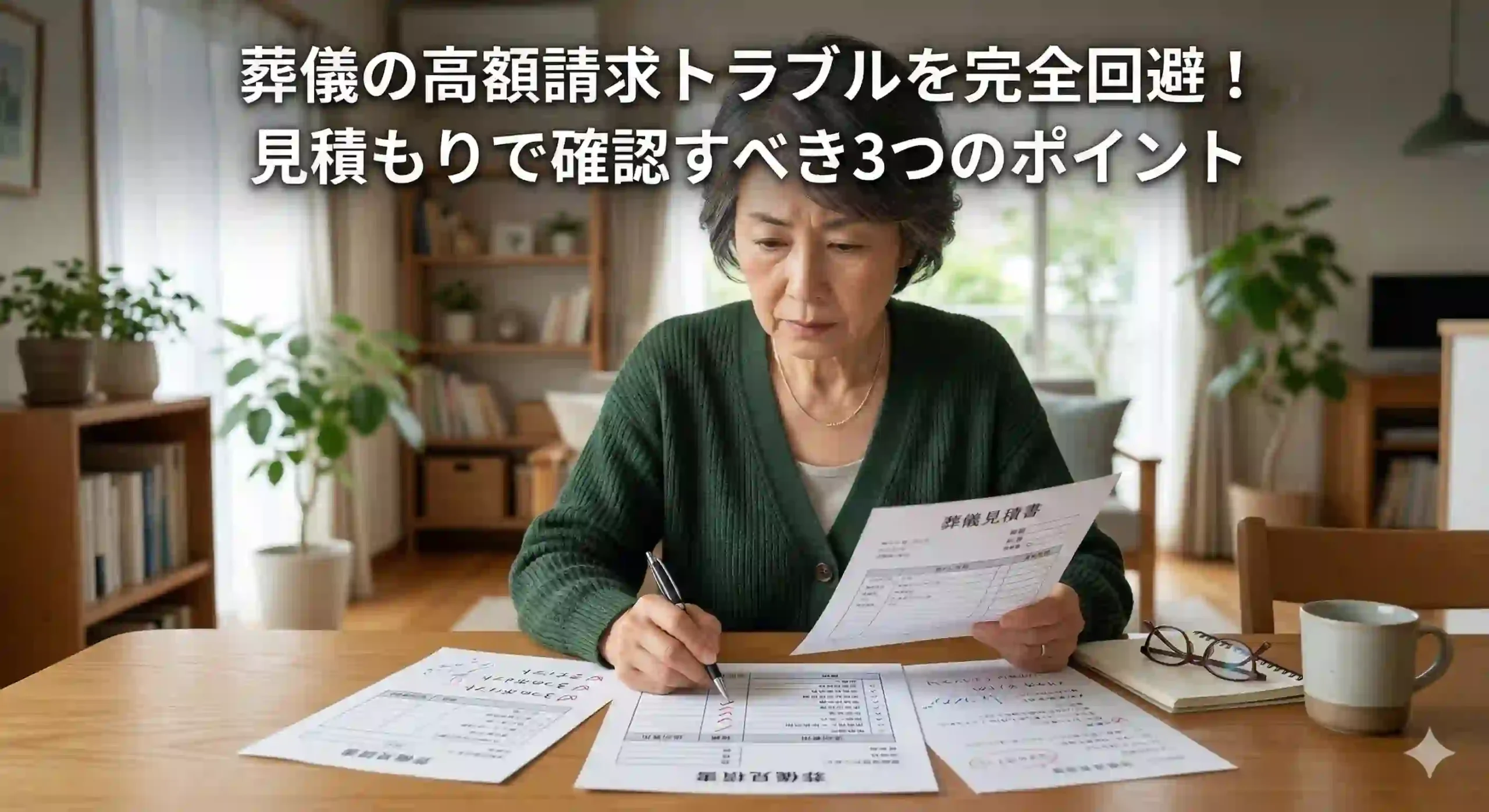 葬儀の高額請求トラブルを完全回避！見積もりで確認すべき3つのポイント